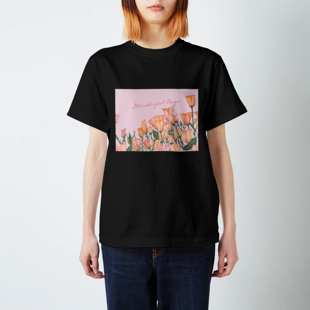 yumika_newyorkのFlowerspring_wonderfuldays Regular Fit T-Shirt