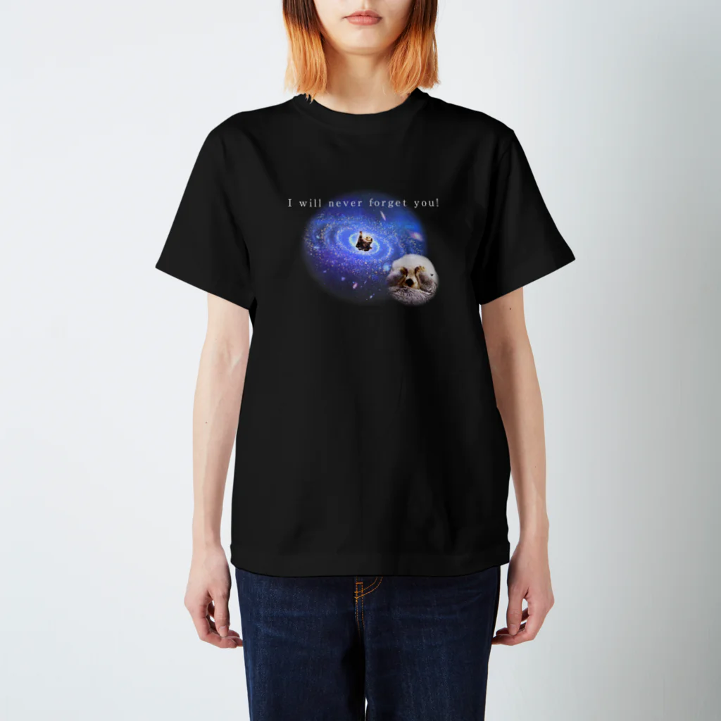 ささがわ なおの宇宙に吸い込まれていくラッコ  スタンダードTシャツ