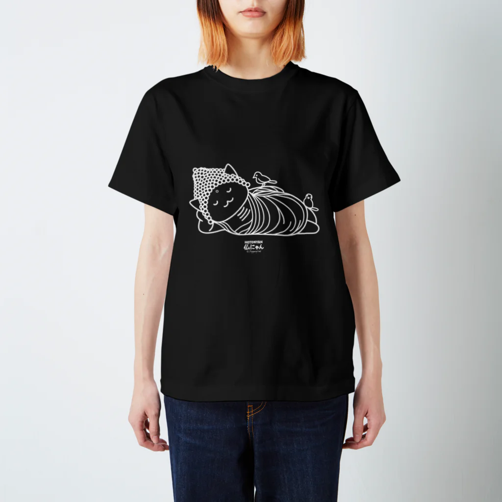 PygmyCat　suzuri店の仏にゃん（白線） Regular Fit T-Shirt