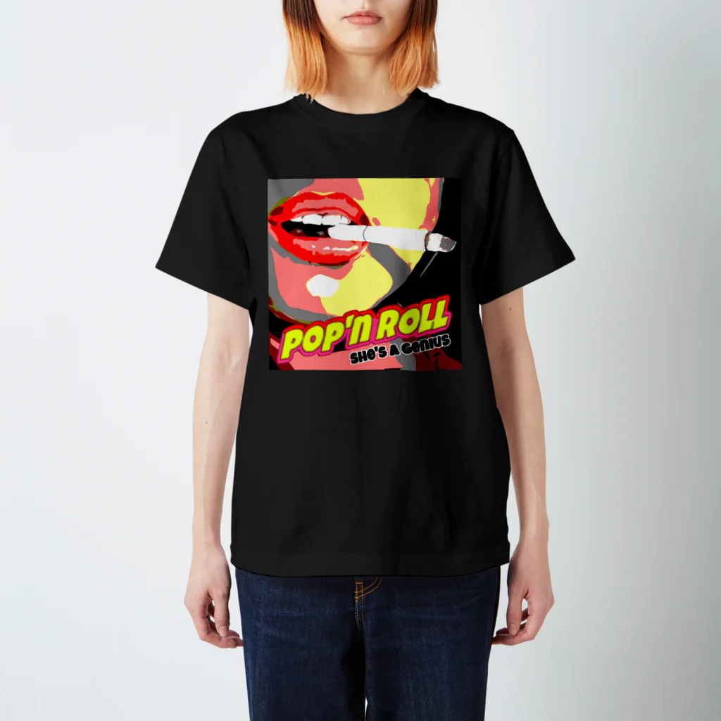 POP'N ROLLのpop'n cigarettegirl02 スタンダードTシャツ