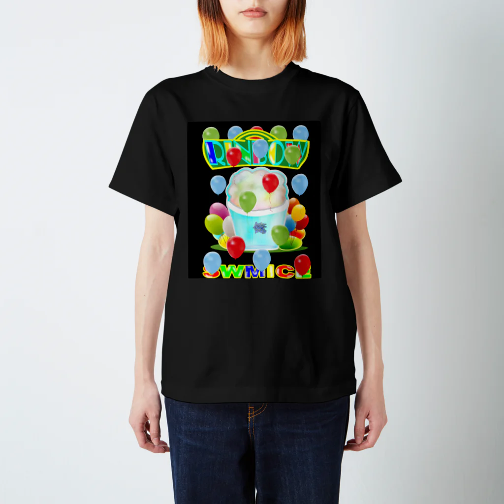 ＳＩＬＶＥＲＷＯＬＦＭＥＮmixculturedesinのRINBOW ICE(令和2年10月NEW） スタンダードTシャツ