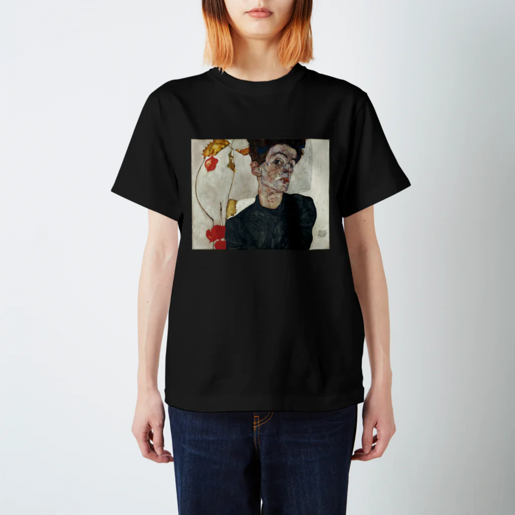 art-standard（アートスタンダード）のエゴン シーレ（Egon Schiele） / 自画像（Self-Portrait with Physalis） 1912 スタンダードTシャツ