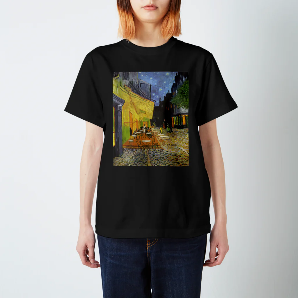 art-standard（アートスタンダード）のゴッホ / 夜のカフェテラス （Terrasse du café le soir） 1888 with Selbstbildnis 1887 Regular Fit T-Shirt