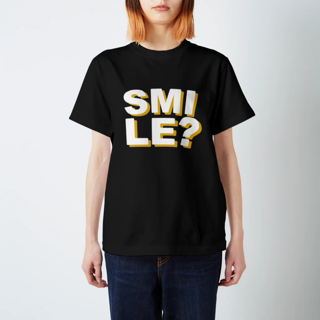 NPO法人SMILE ANIMALSオフィシャルショップのSMILE?_White スタンダードTシャツ