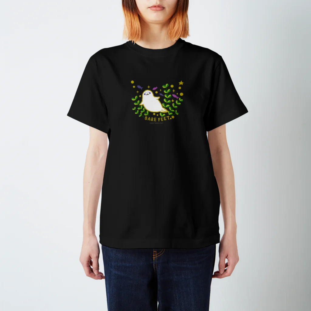 BARE FEET/猫田博人の水草とアザラシ スタンダードTシャツ