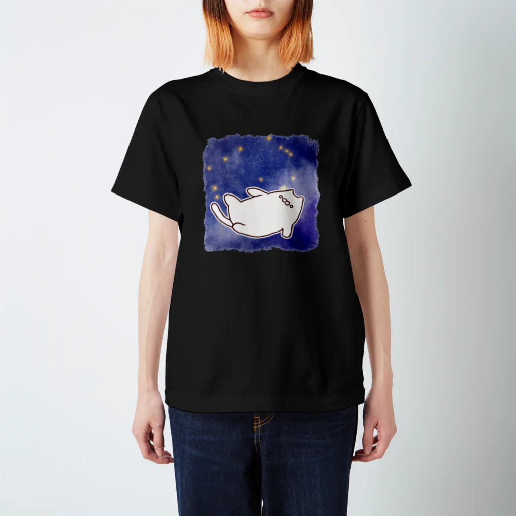 にゃんぱん屋さんの星空のジャムねこ スタンダードTシャツ