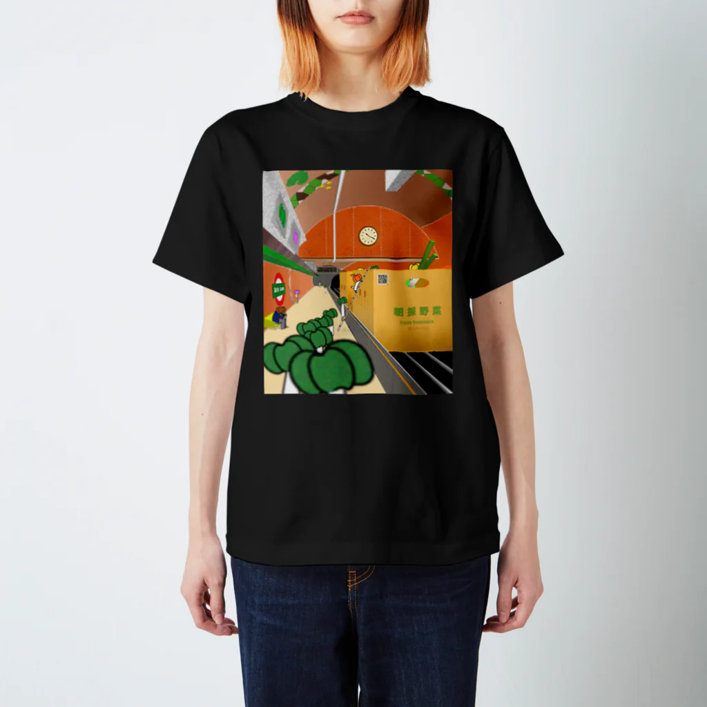 かぼちゃ畑の通勤するかぼちゃ スタンダードTシャツ