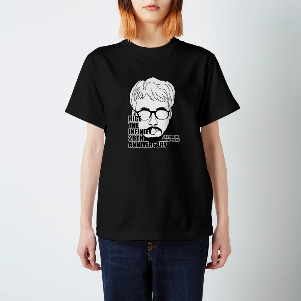 ヒゲノミクスのHigetheinfinityTシャツブラック スタンダードTシャツ