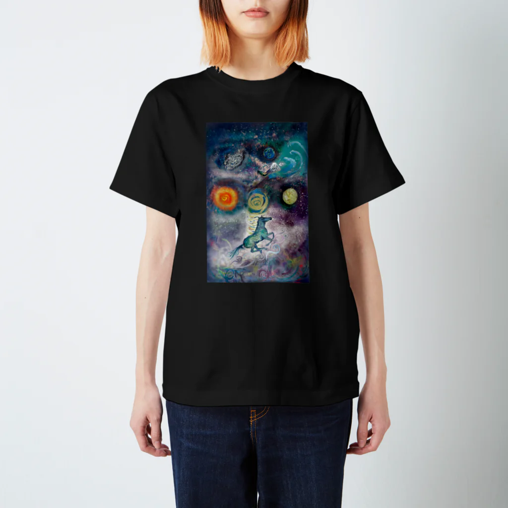 WAMI ARTの地球を乗り巡るウツロヰ スタンダードTシャツ