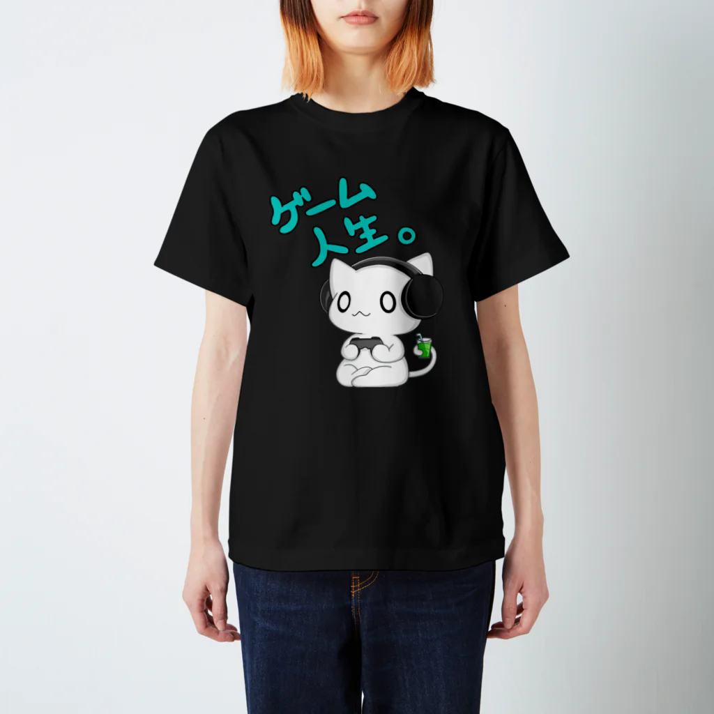 ぽんのゲームねこ スタンダードTシャツ