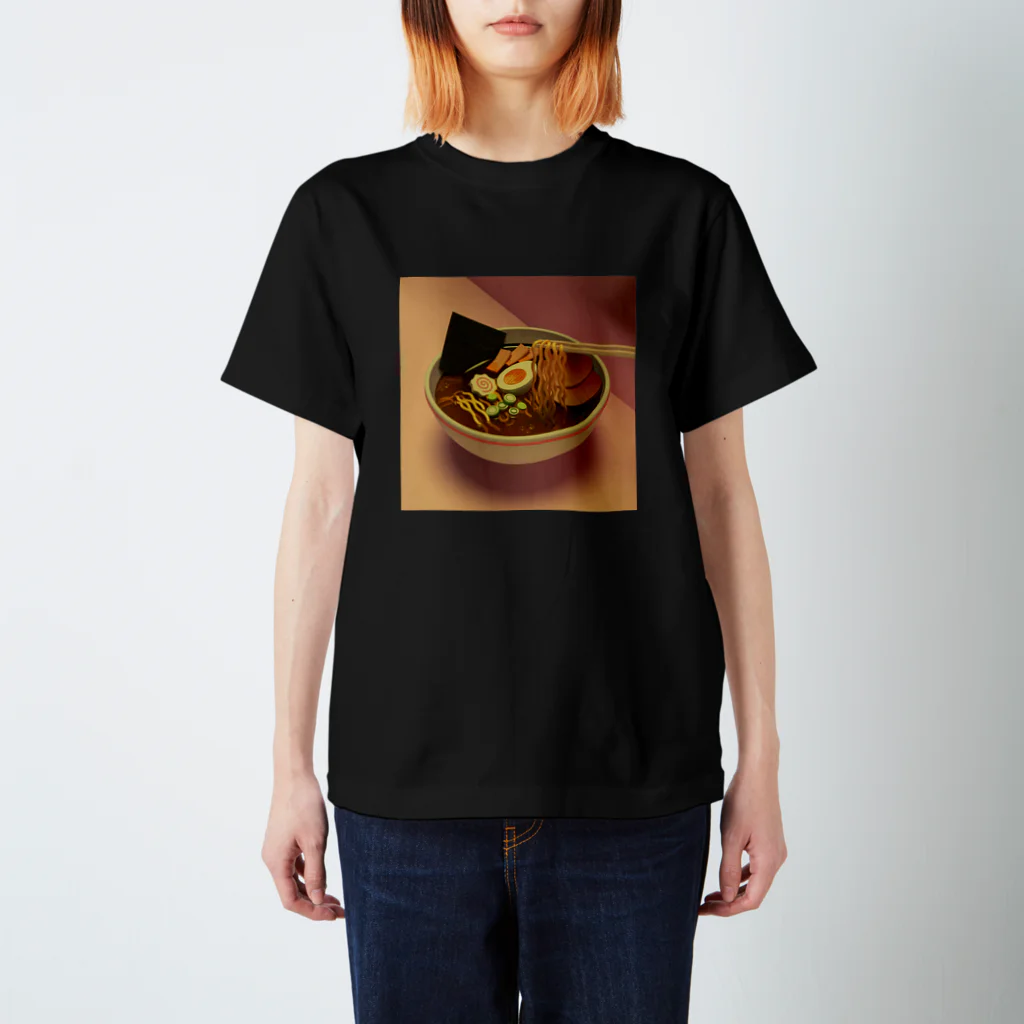 Ramen ShopのRamen noodles （Midnight） Regular Fit T-Shirt