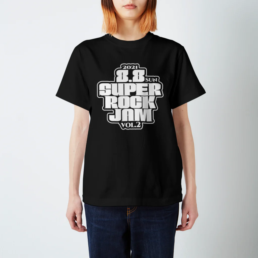SUPER ROCK JAM ShopのSUPER ROCK JAM 2021バンドロゴあり スタンダードTシャツ