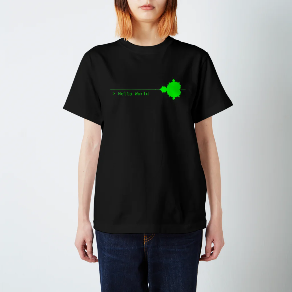 ナチュラルスタイル工芸部のお店　SUZURI店のMandelbrot: Type Programmer ver.2 Regular Fit T-Shirt