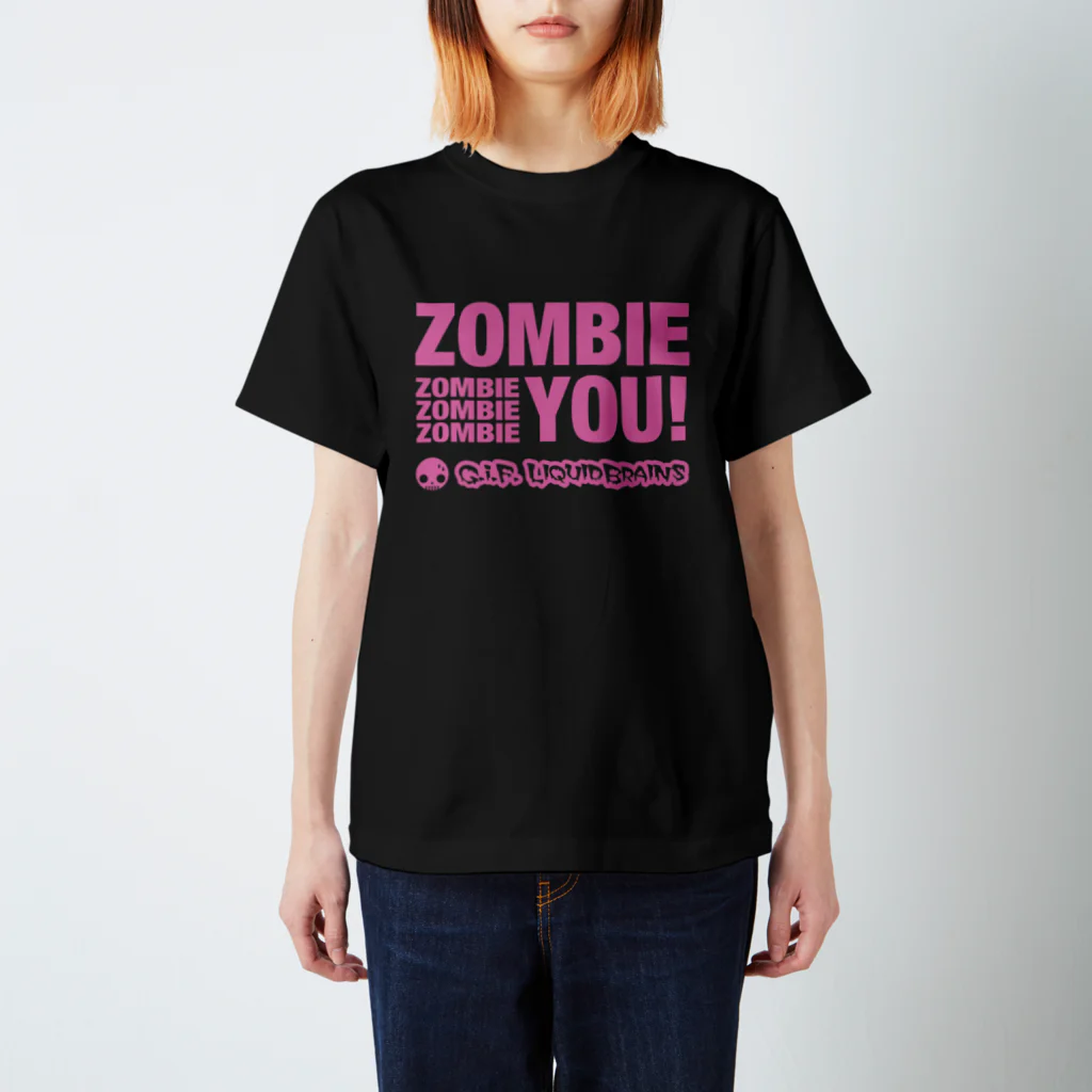 KohsukeのZombie You! (pink print) Regular Fit T-Shirt