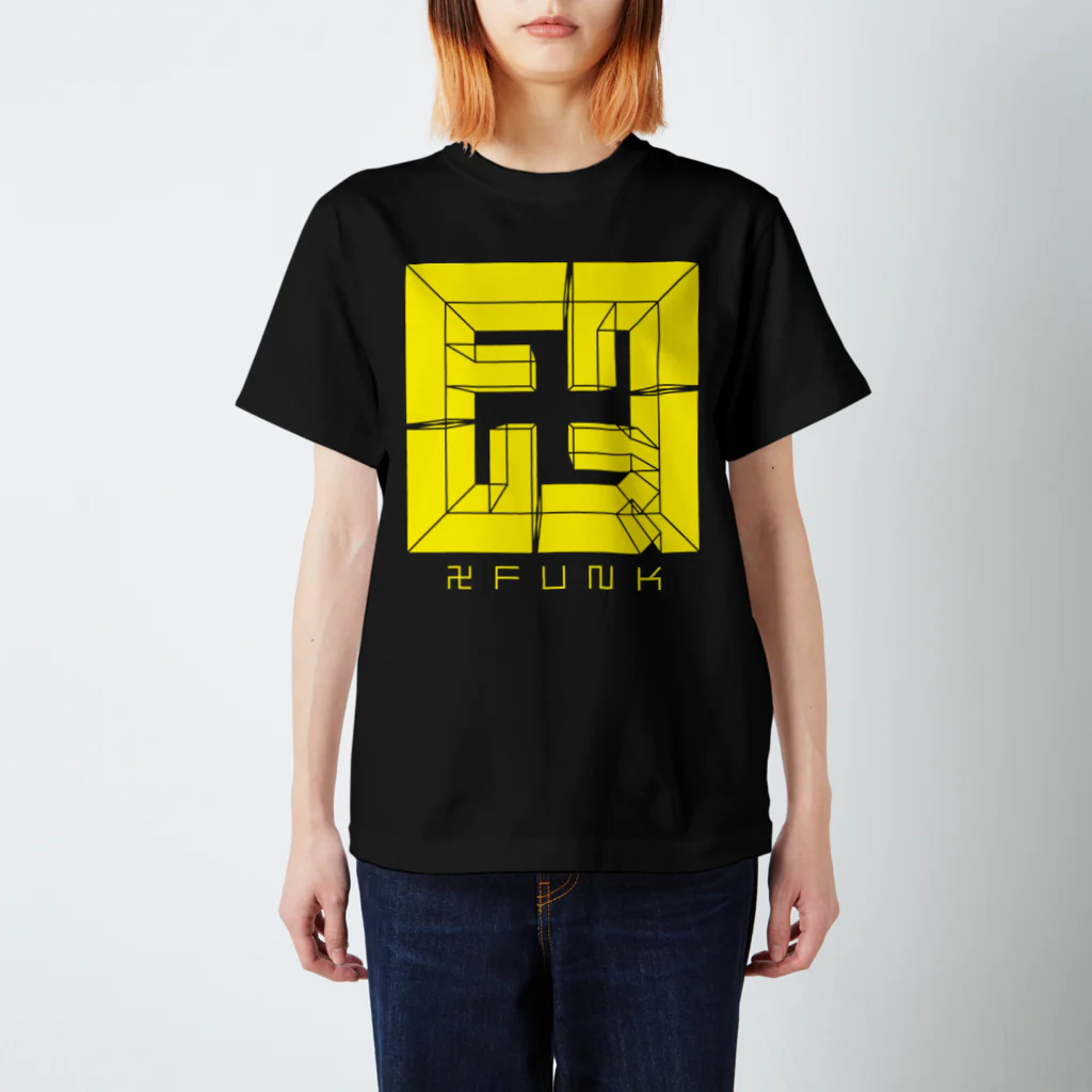 DEATHPOGRAPHYの卍FUNK 1 YELLOW Regular Fit T-Shirt
