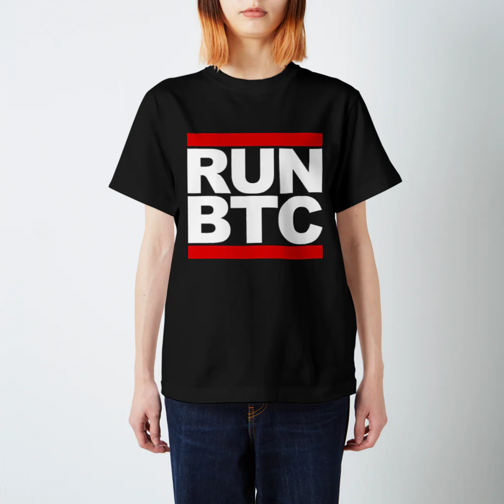 MCP FactoryのRUN BTC(黒) スタンダードTシャツ