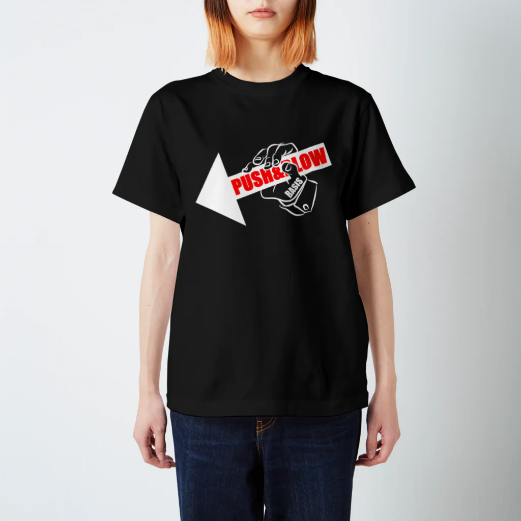 mosmos storeのPUSH & BLOW -white/red- スタンダードTシャツ