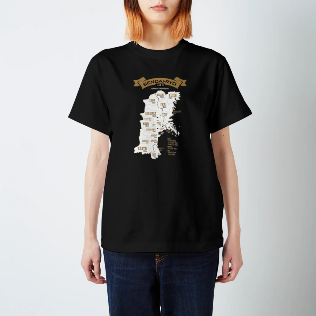 Graphic Design Works Quattroの郷土史デザインNo.22・仙台領（1080村・62万石） Regular Fit T-Shirt