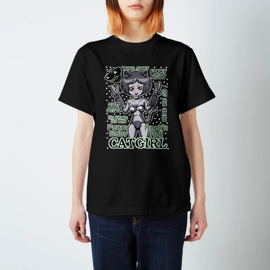 MusicJunkyのCATGIRL Regular Fit T-Shirt