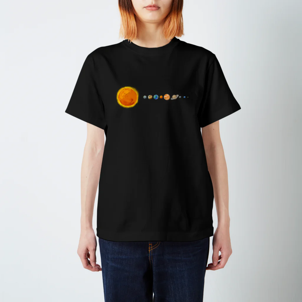 寝不足うさぎの太陽系 スタンダードTシャツ