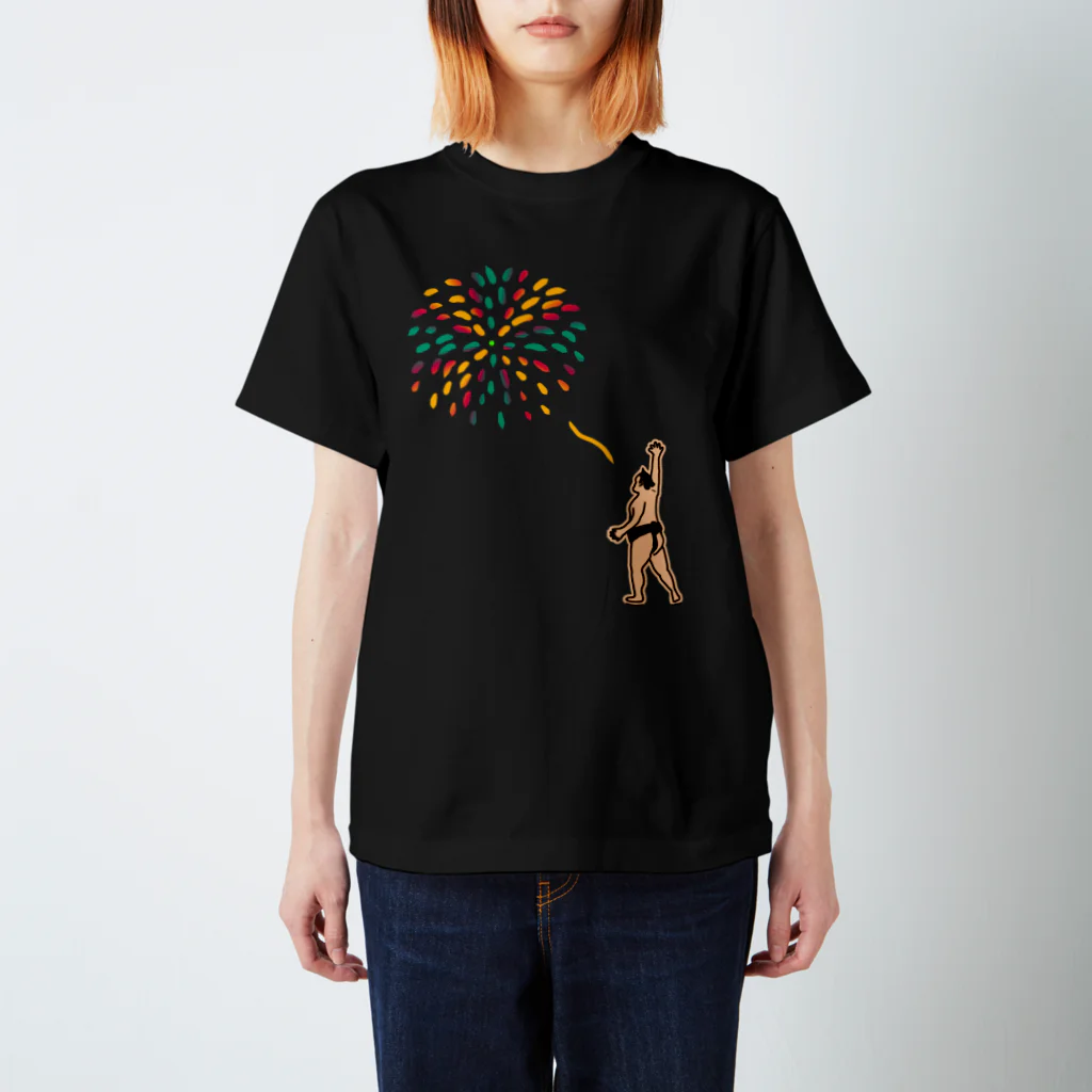 CHOSANAの力士 いつでもどこでも花火をあげる スタンダードTシャツ