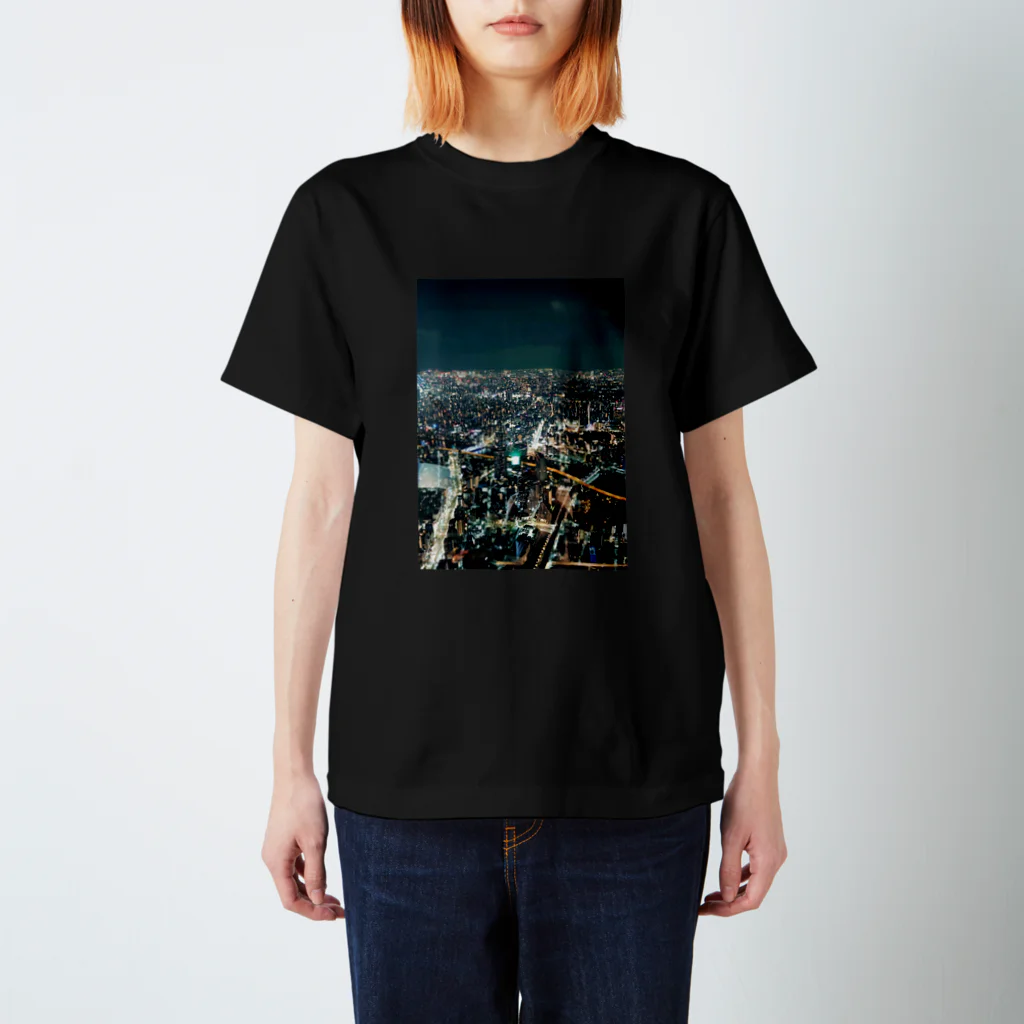 PhotoCollé フォトコラージュのNightScape・東京夜景  Regular Fit T-Shirt