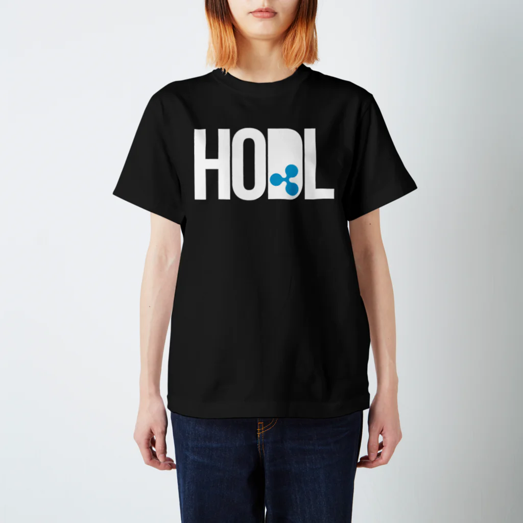 TROPiCALViBESのHODL XRP white font Regular Fit T-Shirt