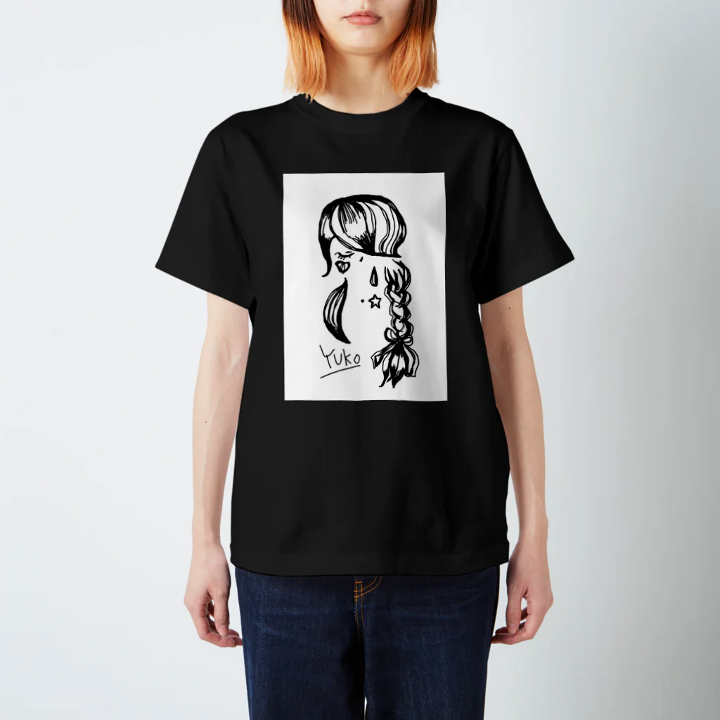 YUKOのモノクロ スタンダードTシャツ