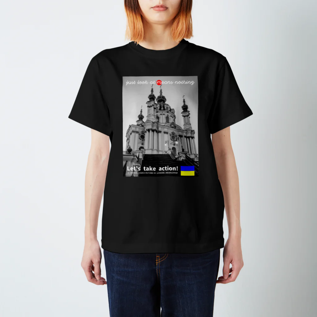 metaseekのウクライナ応援T （St Andrew）BLKバージョン Regular Fit T-Shirt