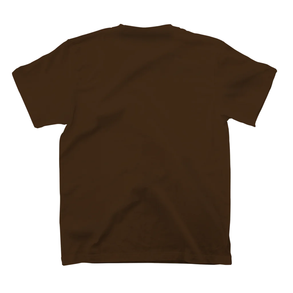 バイシクル星人のbicycle seijjin typoT Brown スタンダードTシャツの裏面