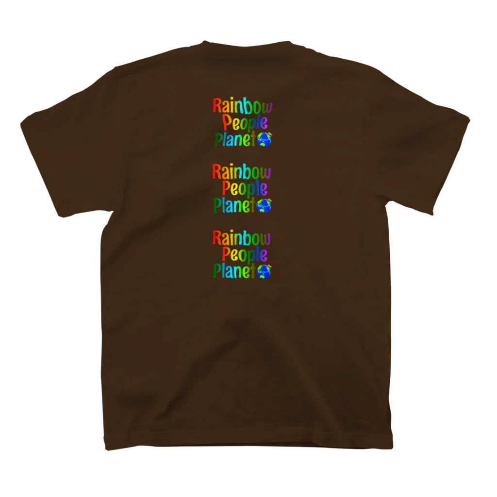 Colorful LeafのRainbow People Planet スタンダードTシャツの裏面