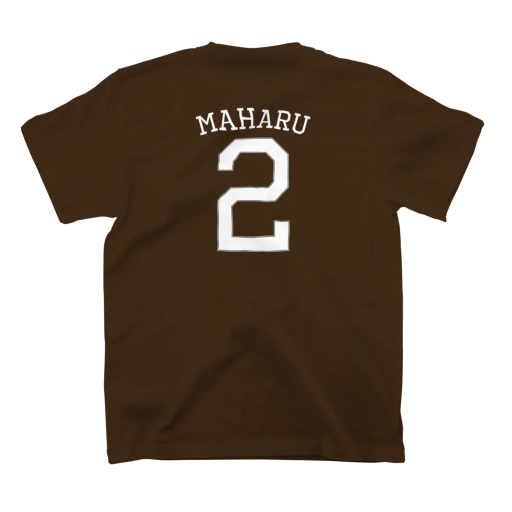 レバンガ☆SAPPOROのナンバーTシャツ（#2 真春） 濃色 スタンダードTシャツの裏面