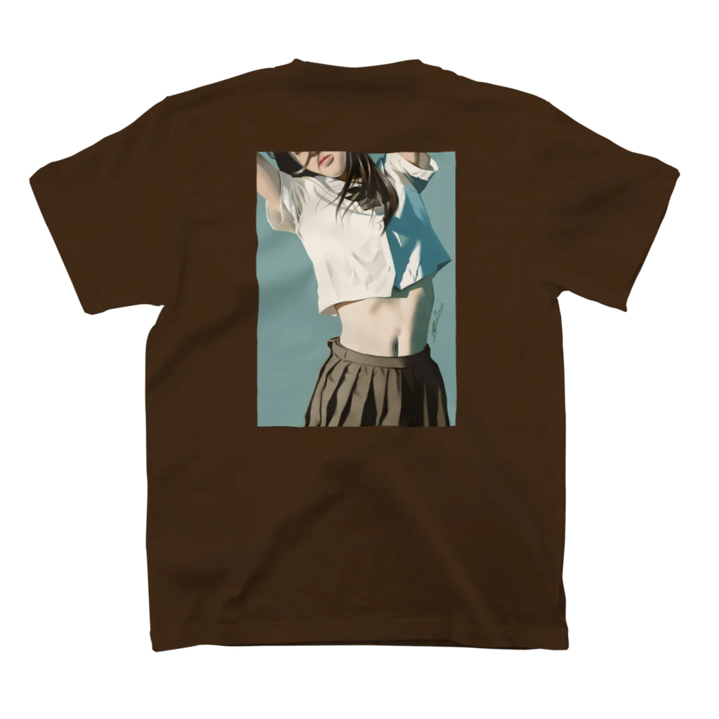 コサカのアトリエの女子高生と夏 スタンダードTシャツの裏面