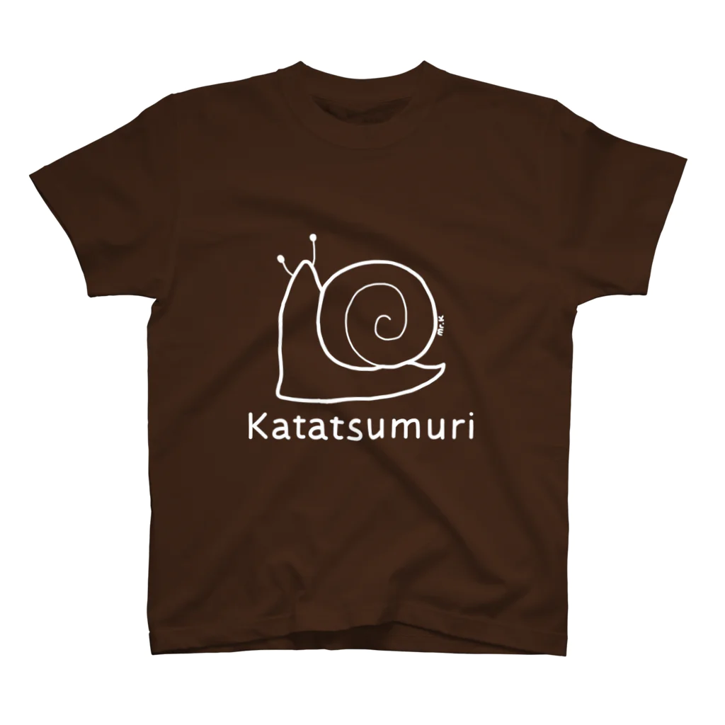 MrKShirtsのKatatsumuri (カタツムリ) 白デザイン スタンダードTシャツ