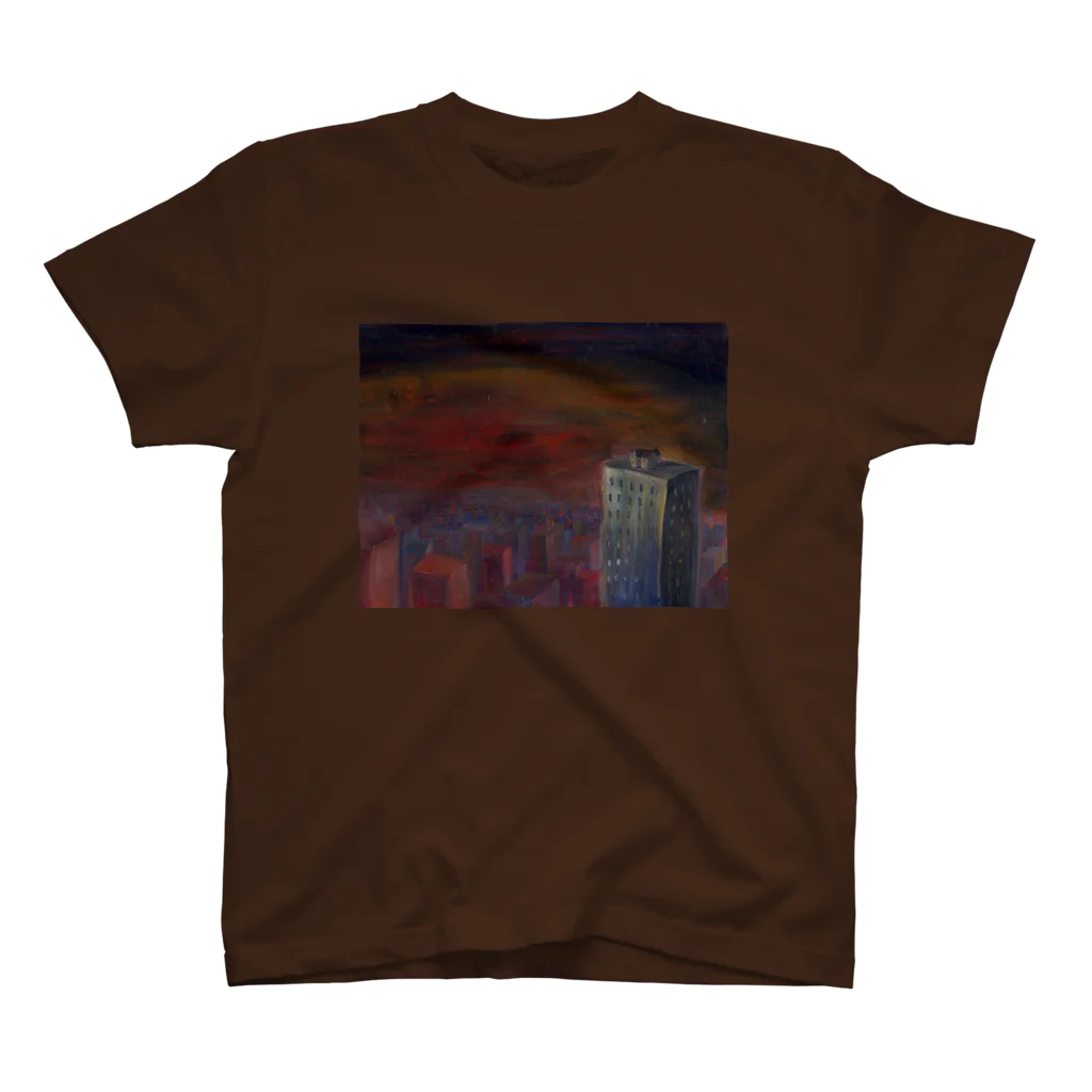 サラのアートTシャツの空間　Cityscape Regular Fit T-Shirt