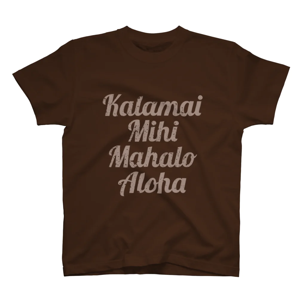 metao dzn【メタヲデザイン】のホ・オポノポノTEE（brown） スタンダードTシャツ