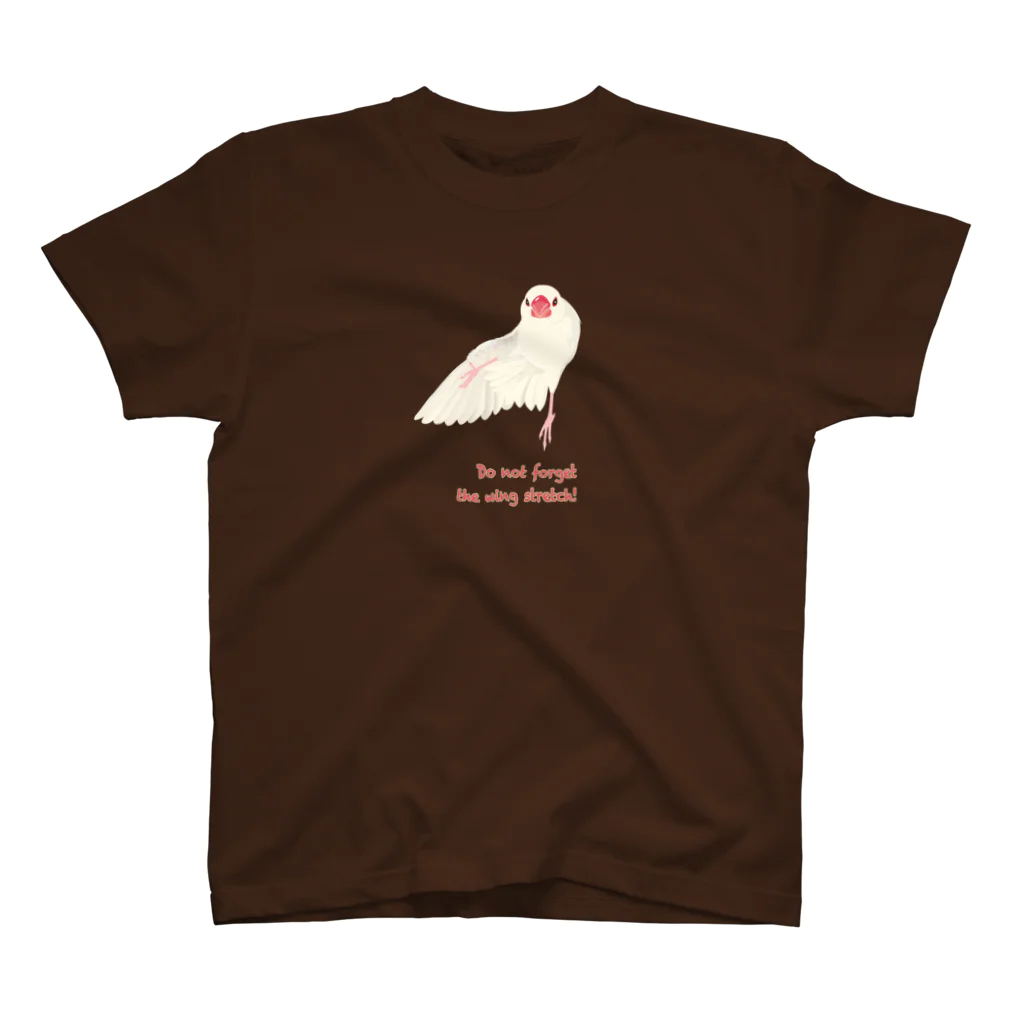 文鳥中心のDo not forget  the wing stretch!（ダーク用） Regular Fit T-Shirt