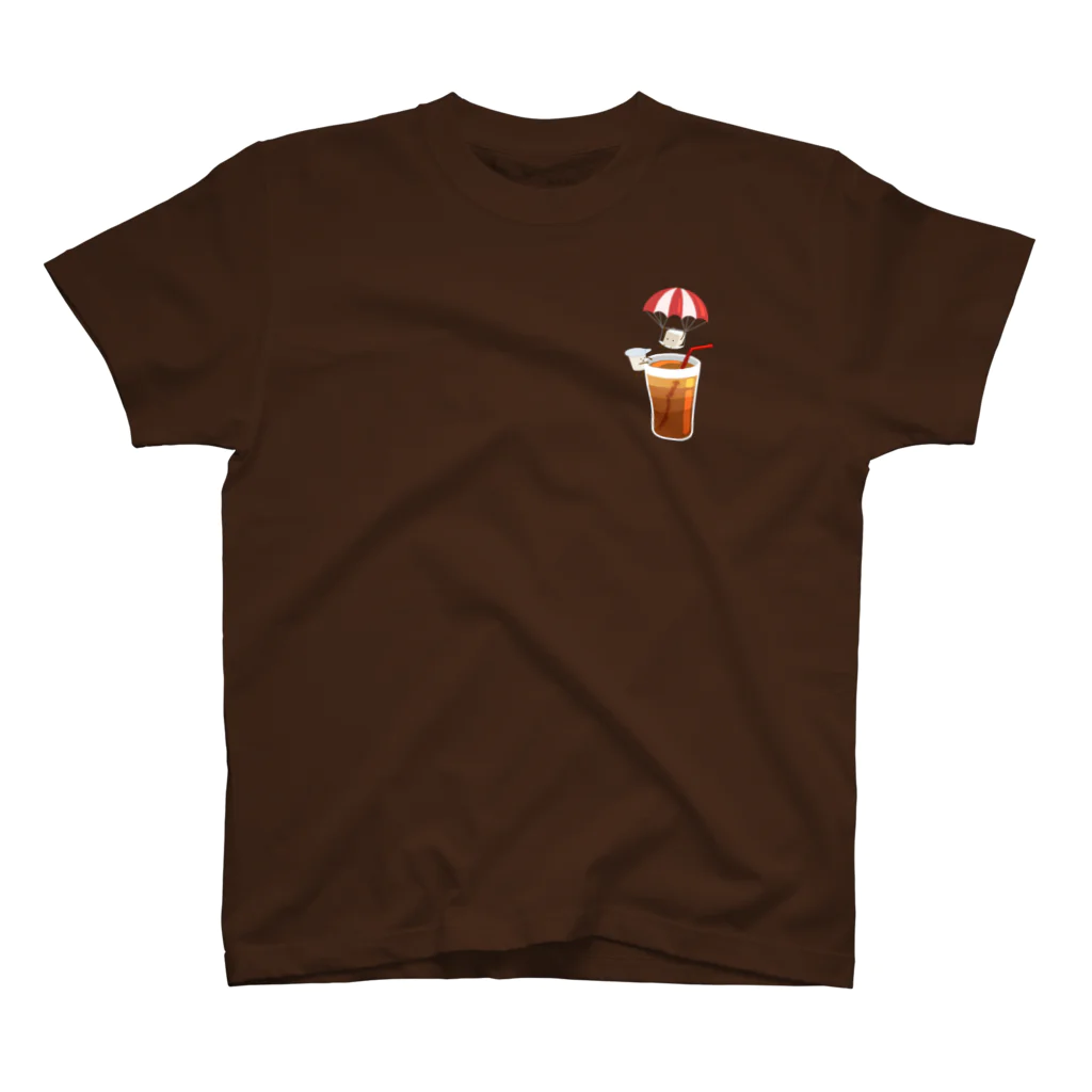 喫茶角砂糖のパラシュートとコーヒー スタンダードTシャツ