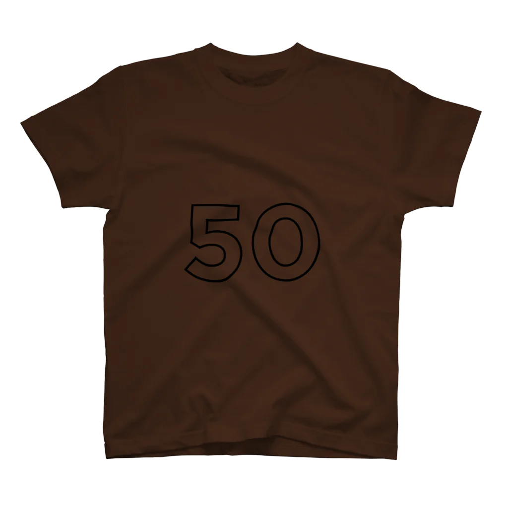 ふしめTシャツの50歳のふしめ (Black) Regular Fit T-Shirt