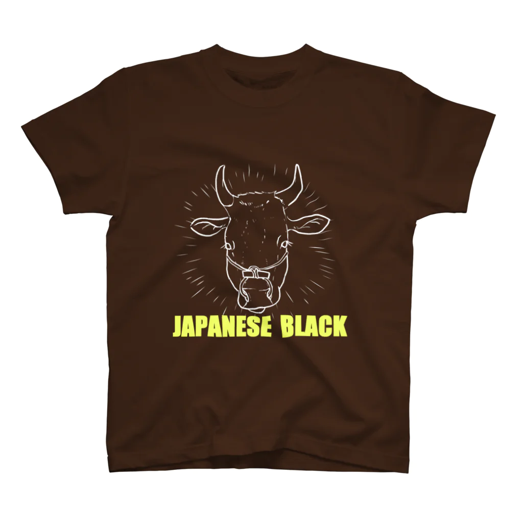 PoccaBocca–すかまるのおみせ–のJapanese Black  Regular Fit T-Shirt