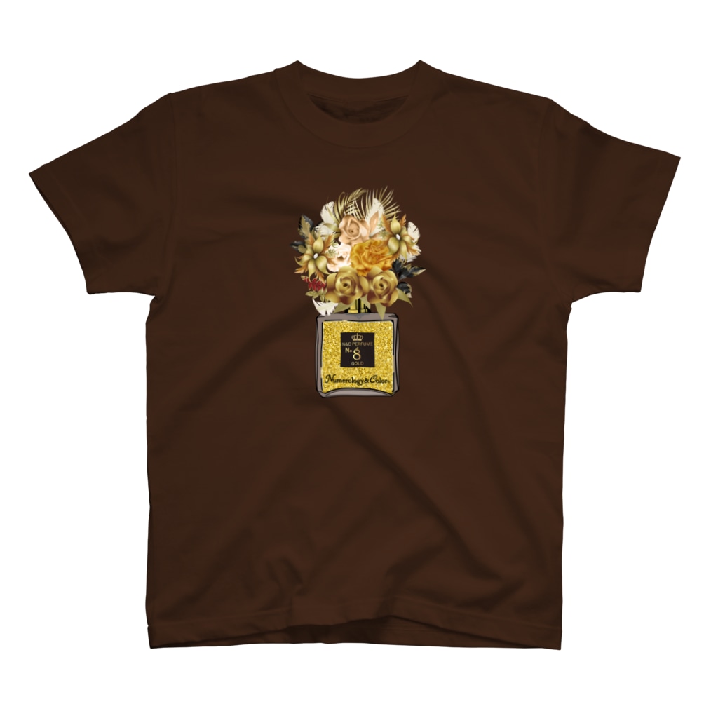 &i Designのアンドアイデザイン　数秘＆カラー🄬オマージュボトルNo8&GOLD Regular Fit T-Shirt