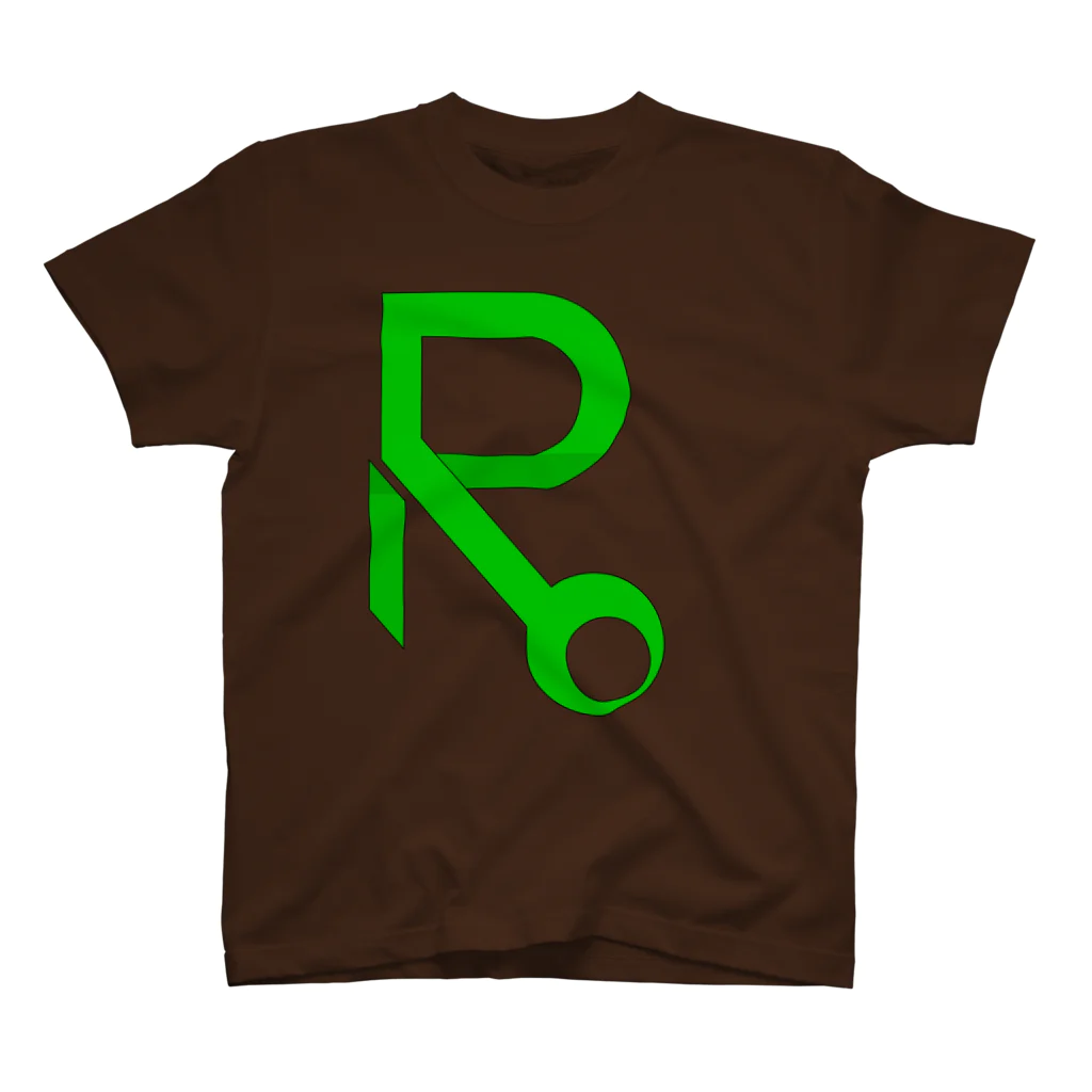 ロールメのRooマーク(緑)Goods Regular Fit T-Shirt