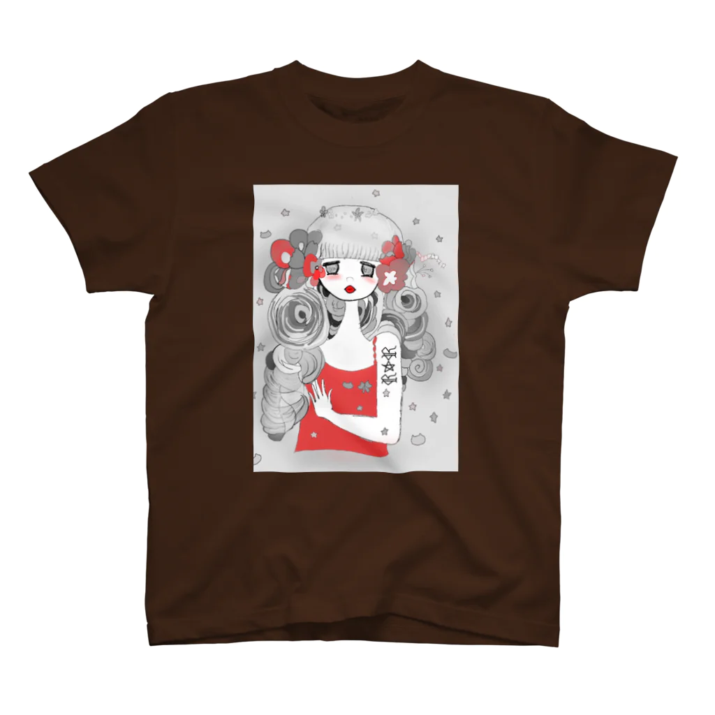 rinatkのhey girl （和風） Regular Fit T-Shirt