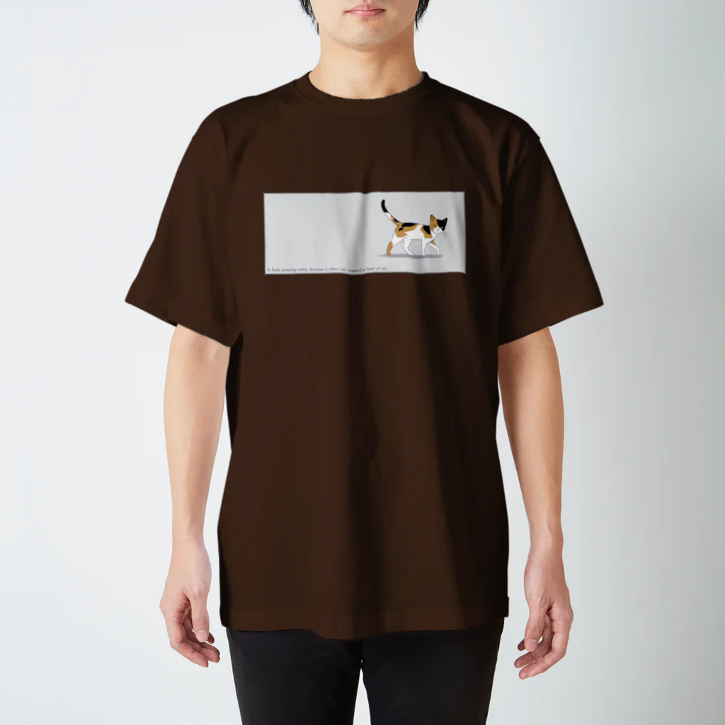 ハナイとトンの猫が目の前を横切った（三毛猫） Regular Fit T-Shirt