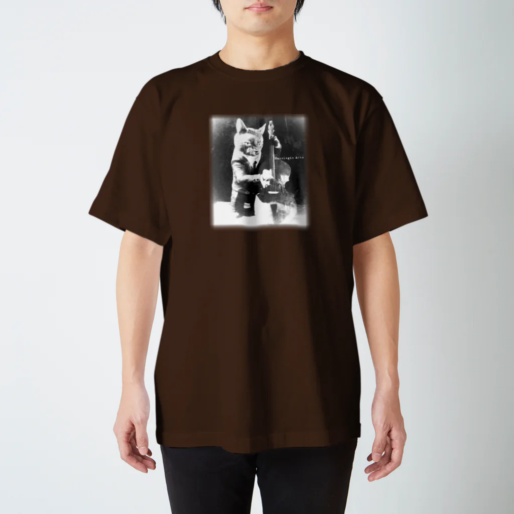 ネコロジックアーツのDoublebass Player 2 スタンダードTシャツ