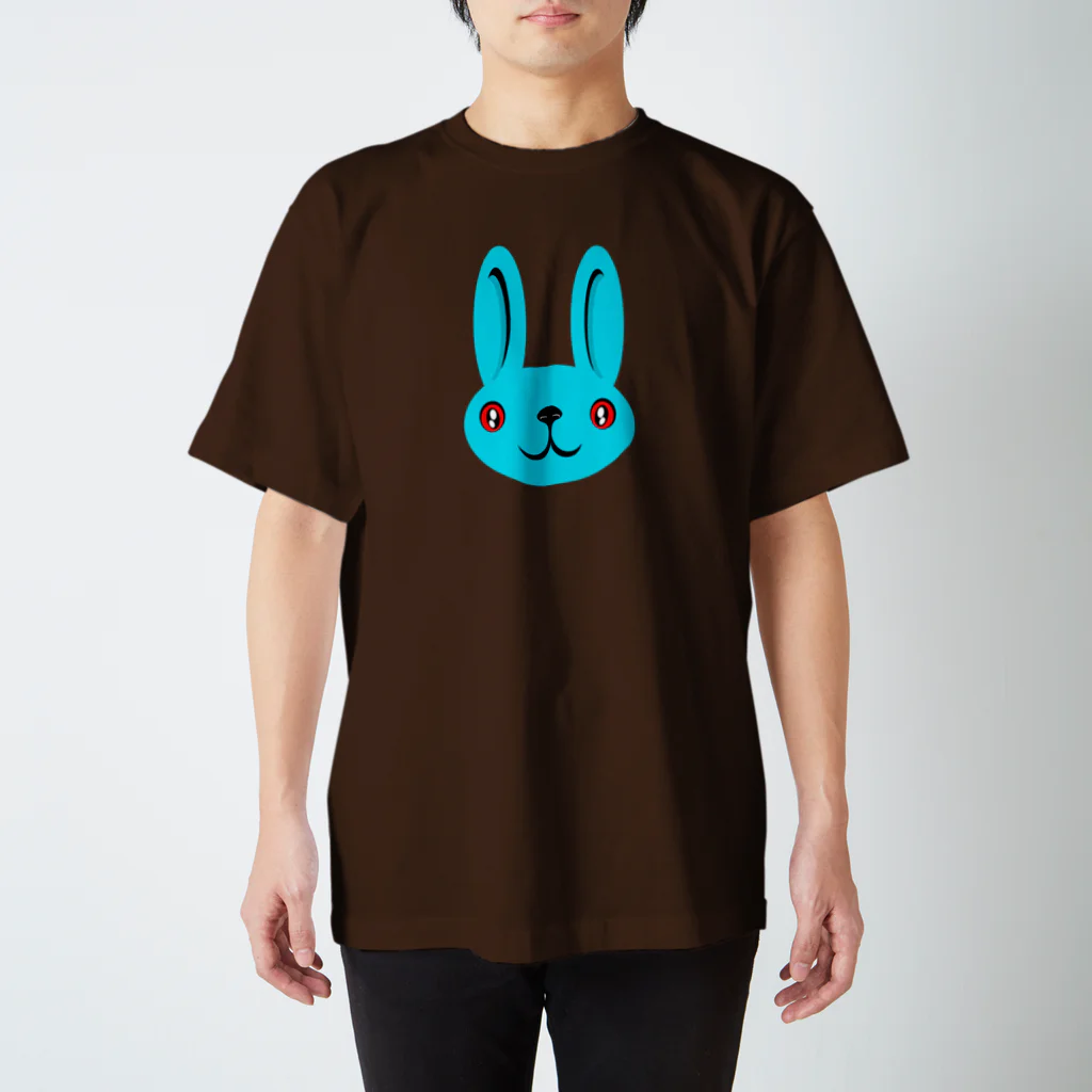 ameyoのウサギ blue スタンダードTシャツ