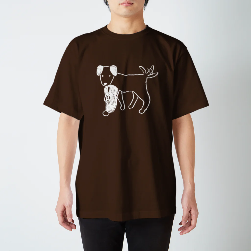 neconos Goodsの靴といぬ（ねこかもいぬかも）白 Regular Fit T-Shirt