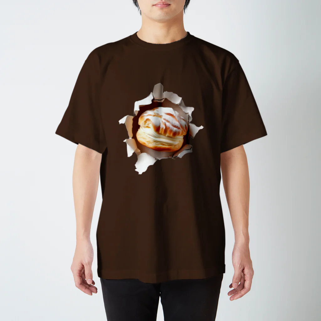 nekotama0224の飛び出すシュークリーム スタンダードTシャツ