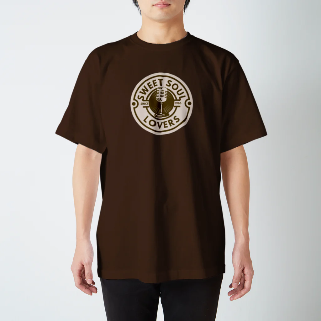 soul_mateのSweet Soul Lovers★クラシックマイク（ピンクベージュ×チョコブラウン） Regular Fit T-Shirt