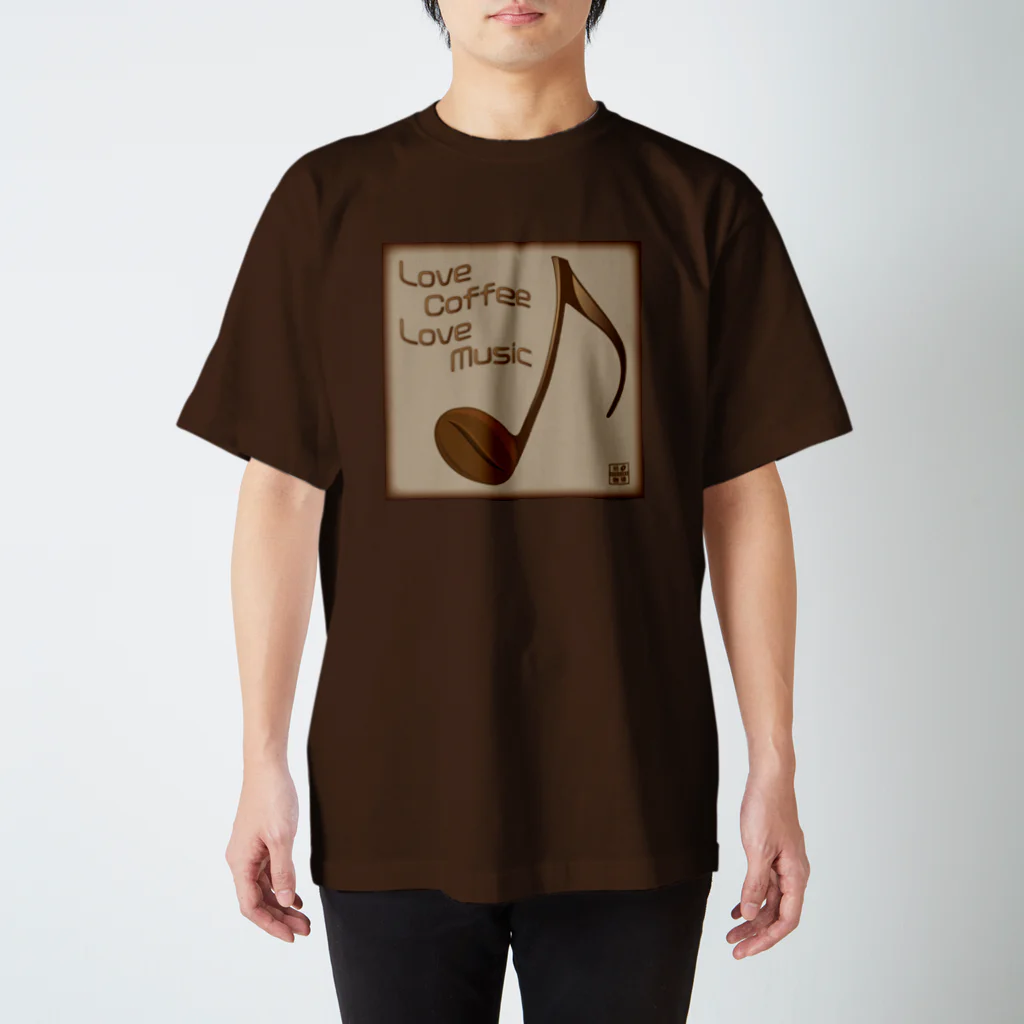 刻々珈琲の四分音符コーヒー豆 スタンダードTシャツ